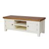 Country Cottage Cream Painted Large Double Door Oak TV Unit - 10% OFF CODE SAVE - 4
