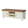 Country Cottage Cream Painted Large Double Door Oak TV Unit - SPRING SALE - 4
