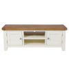 Country Cottage Cream Painted Large Double Door Oak TV Unit - 10% OFF CODE SAVE - 5