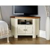 Country Cottage Cream Painted 2 Door Assembled Corner Oak TV Unit - 10% OFF SPRING SALE - 4