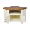 Country Cottage Cream Painted 2 Door Assembled Corner Oak TV Unit - 10% OFF SPRING SALE - 9