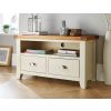 Country Cottage Cream Painted 2 Drawer Oak TV Unit - SPRING SALE - 2