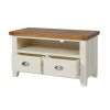 Country Cottage Cream Painted 2 Drawer Oak TV Unit - SPRING SALE - 6