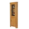 Country Oak Tall Glass Corner Display Cabinet - 10% OFF SPRING SALE - 3