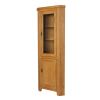 Country Oak Tall Glass Corner Display Cabinet - 10% OFF SPRING SALE - 7