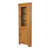 Country Oak Tall Glass Corner Display Cabinet - SPRING SALE - 7