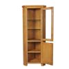 Country Oak Tall Glass Corner Display Cabinet - 10% OFF SPRING SALE - 9