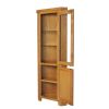 Country Oak Tall Glass Corner Display Cabinet - 10% OFF SPRING SALE - 10