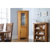 Country Oak Tall Glass Corner Display Cabinet - 10% OFF SPRING SALE - 2