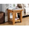 Country Oak Lamp Table With Shelf - SPRING SALE - 2