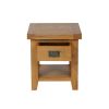 Country Oak Lamp Table With Drawer and Shelf - SPRING SALE - 7