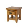 Country Oak Lamp Table With Drawer and Shelf - SPRING SALE - 8