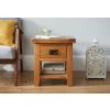 Country Oak Lamp Table With Drawer and Shelf - SPRING SALE - 3