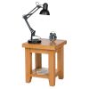 Country Oak Petite Lamp Table With Shelf - SPRING SALE - 7