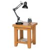 Country Oak Petite Lamp Table With Shelf - SPRING SALE - 7