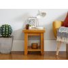 Country Oak Petite Lamp Table With Shelf - SPRING SALE - 3