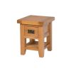 Country Oak Petite Lamp Table With Drawer Shelf - SPRING SALE - 4