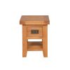Country Oak Petite Lamp Table With Drawer Shelf - SPRING SALE - 6