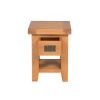 Country Oak Petite Lamp Table With Drawer Shelf - SPRING SALE - 8