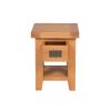Country Oak Petite Lamp Table With Drawer Shelf - SPRING SALE - 8