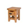Country Oak Petite Lamp Table With Drawer Shelf - SPRING SALE - 7