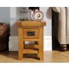 Country Oak Petite Lamp Table With Drawer Shelf - SPRING SALE - 3