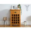 Country Oak Wine Cabinet with Drawer - 10% OFF SPRING SALE - 3
