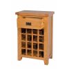 Country Oak Wine Cabinet with Drawer - 10% OFF SPRING SALE - 6