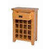 Country Oak Wine Cabinet with Drawer - 10% OFF SPRING SALE - 10