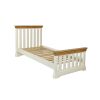 Farmhouse Country Oak Cream Painted 3 Foot Single Bed Slatted Design - 10% OFF CODE SAVE - 5