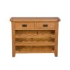 Country Oak 85cm Wine Rack With Drawer - SPRING SALE - 7