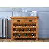 Country Oak 85cm Wine Rack With Drawer - SPRING SALE - 3