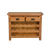 Country Oak 85cm Wine Rack With Drawer - SPRING SALE - 8