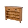Country Oak 85cm Wine Rack With Drawer - SPRING SALE - 6