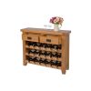 Country Oak 85cm Wine Rack With Drawer - SPRING SALE - 10