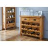 Country Oak 85cm Wine Rack With Drawer - SPRING SALE - 2