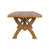 Monastery 300cm Double Extending Solid Oak Table 10 Chelsea Brown Leather Oak Chair Set - SPRING SALE - 17