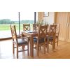 Solid Oak 130cm Chunky Corner Leg Country Oak Dining Table / Desk - 10% OFF CODE SAVE - 9