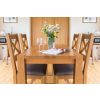 Solid Oak 130cm Chunky Corner Leg Country Oak Dining Table / Desk - SPRING SALE - 10