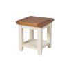 Country Cottage Cream Painted Oak Lamp Table With Shelf - SPRING SALE - 6