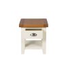 Country Cottage Cream Painted Oak Lamp Table With Drawer and Shelf - 10% OFF SPRING SALE - 6