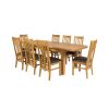 Country Oak 280cm Extending Oak Table and 8 Chelsea Brown Leather Chairs - SPRING SALE - 2