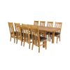 Country Oak 280cm Extending Oak Table and 8 Chelsea Brown Leather Chairs - SPRING SALE - 5