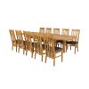 Country Oak 280cm Extending Oak Table and 10 Chelsea Brown Leather Chairs - SPRING SALE - 6