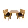 Country Oak 280cm Extending Oak Table and 10 Chelsea Brown Leather Chairs - SPRING SALE - 9