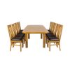 Country Oak 280cm Extending Oak Table and 10 Chelsea Brown Leather Chairs - SPRING SALE - 9