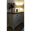 Country Cottage 100cm Cream Painted Assembled Oak Sideboard - 10% OFF CODE SAVE - 5
