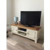 Country Cottage Cream Painted Large Double Door Oak TV Unit - 10% OFF CODE SAVE - 7