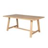 Doveridge 180cm Whitewash Limed Oak Trestle Dining Table - 10% OFF SPRING SALE - 8