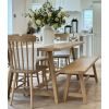 Doveridge 140cm Whitewash Limed Oak Trestle Kitchen Dining Table - 10% OFF SPRING SALE - 3